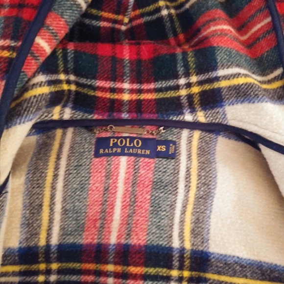 Polo Ralph Lauren wool duffle .Tartan plaid toggle pockets,hood. Winter Holiday - Picture 16 of 16